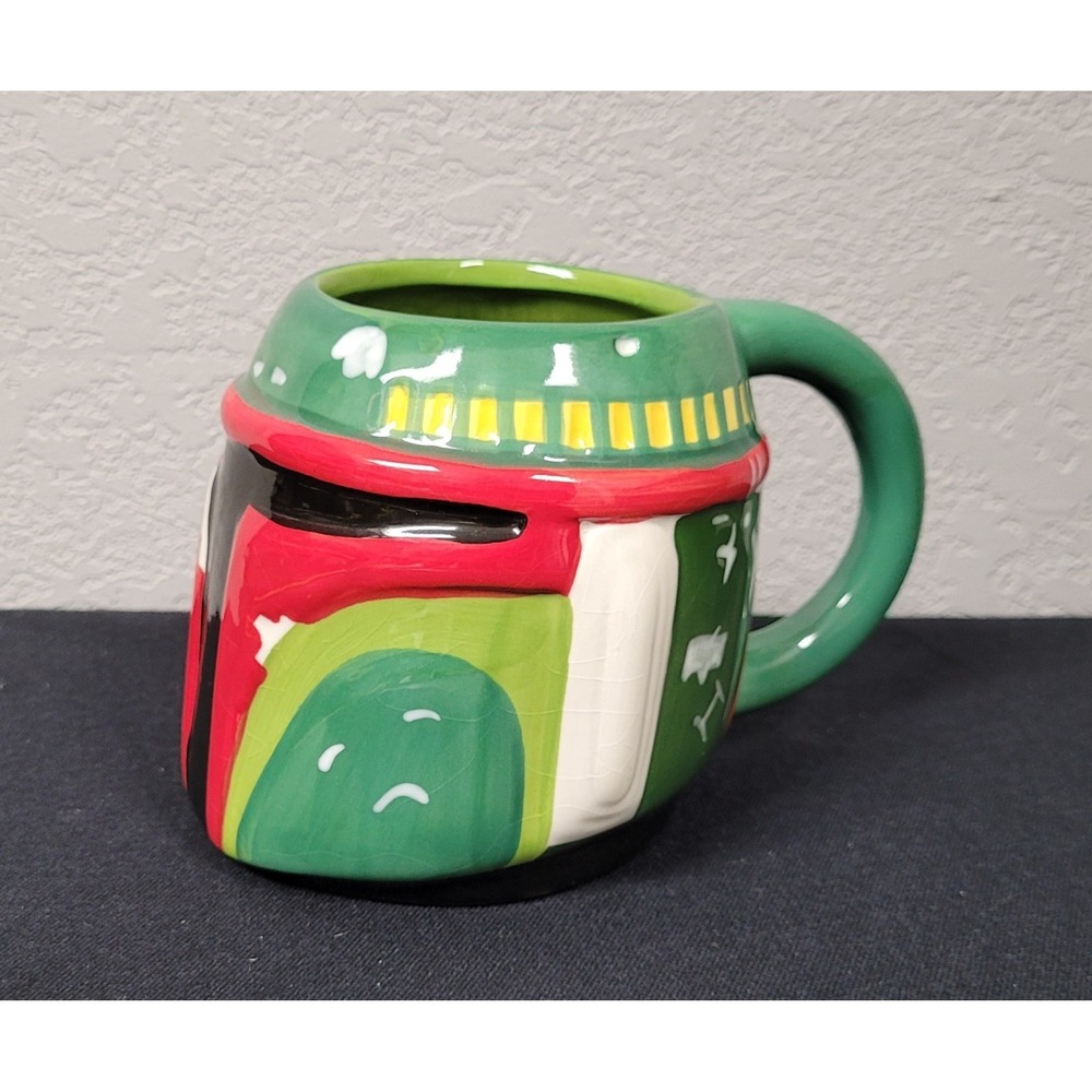 Silver Buffalo Star Wars Boba Fett Helmet Ceramic 20 oz. Mug Coffee Mug